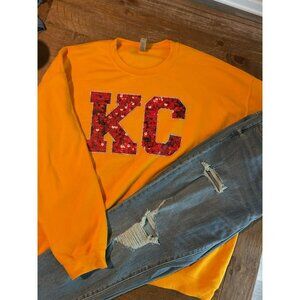 Women’s Plus Kansas City Chiefs Sweatshirt  2XL Yellow